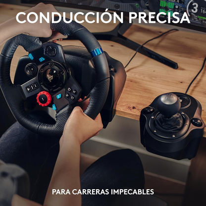 Logitech G G29 Volante y Pedales de Carrera con Palanca de Cambio - Compatibilidad con PS5, PS4, PC y Mac