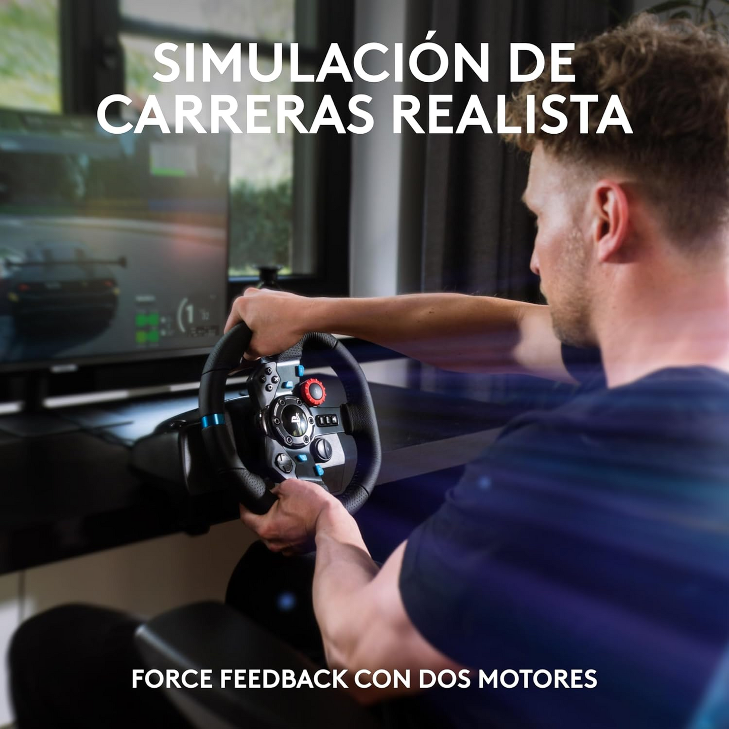 Logitech G G29 Volante y Pedales de Carrera con Palanca de Cambio - Compatibilidad con PS5, PS4, PC y Mac